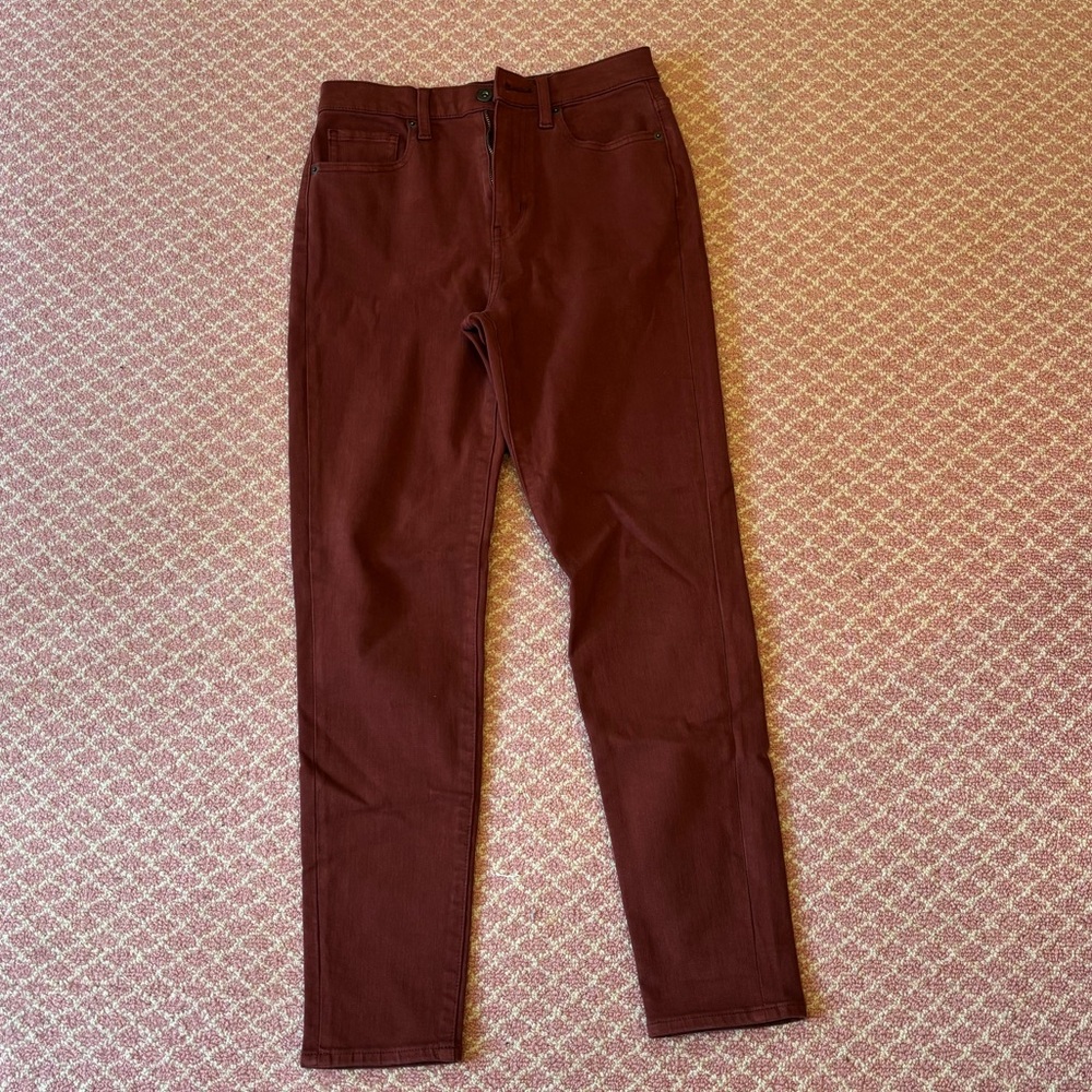 Uniqlo Maroon Stretchy Skinny Jeans